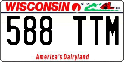 WI license plate 588TTM