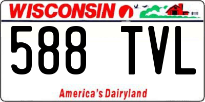 WI license plate 588TVL