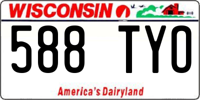WI license plate 588TYO