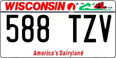 WI license plate 588TZV
