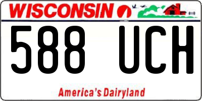 WI license plate 588UCH
