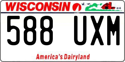 WI license plate 588UXM