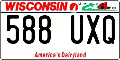 WI license plate 588UXQ