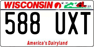 WI license plate 588UXT