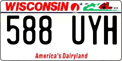 WI license plate 588UYH