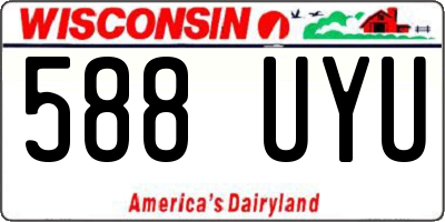WI license plate 588UYU