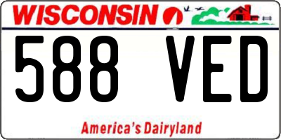 WI license plate 588VED