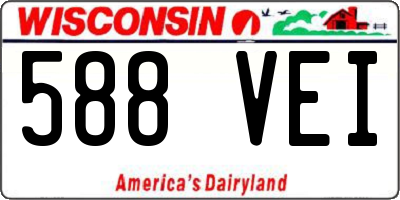 WI license plate 588VEI
