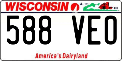 WI license plate 588VEO