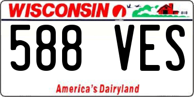 WI license plate 588VES