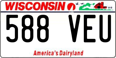 WI license plate 588VEU