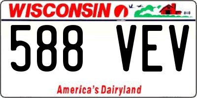 WI license plate 588VEV