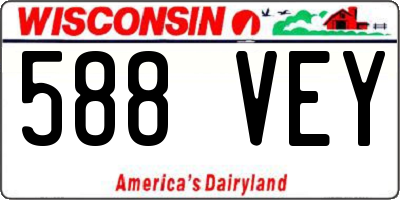 WI license plate 588VEY