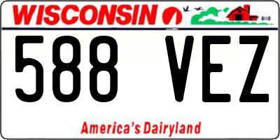 WI license plate 588VEZ