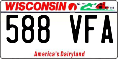 WI license plate 588VFA