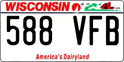 WI license plate 588VFB
