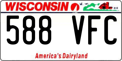 WI license plate 588VFC