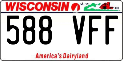 WI license plate 588VFF