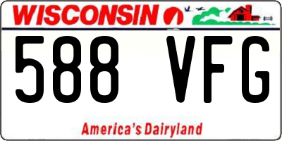 WI license plate 588VFG