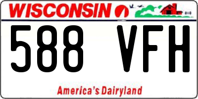 WI license plate 588VFH