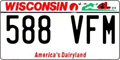 WI license plate 588VFM