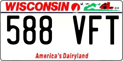 WI license plate 588VFT
