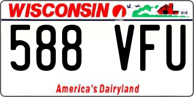 WI license plate 588VFU
