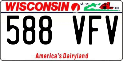 WI license plate 588VFV
