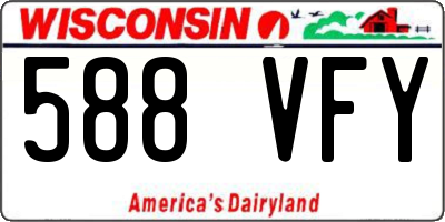 WI license plate 588VFY