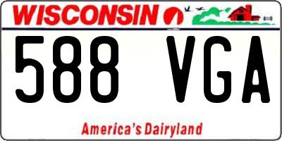 WI license plate 588VGA