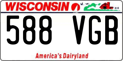 WI license plate 588VGB