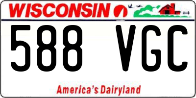WI license plate 588VGC