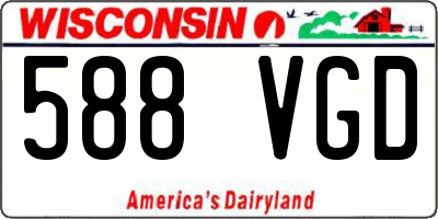 WI license plate 588VGD