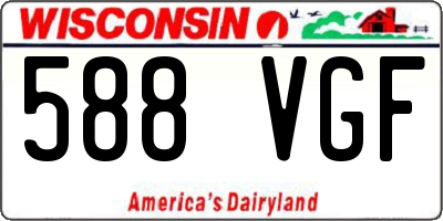 WI license plate 588VGF