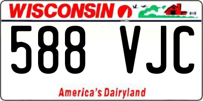 WI license plate 588VJC