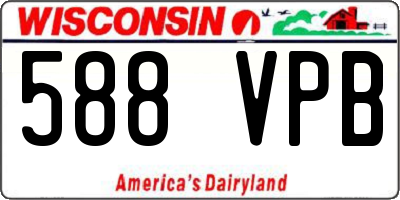 WI license plate 588VPB