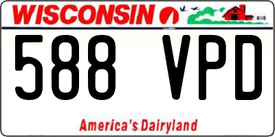 WI license plate 588VPD