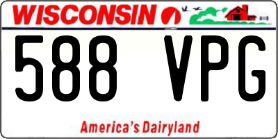 WI license plate 588VPG