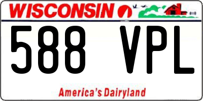 WI license plate 588VPL