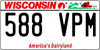 WI license plate 588VPM