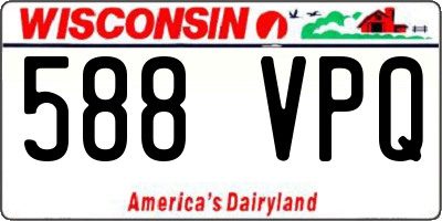 WI license plate 588VPQ