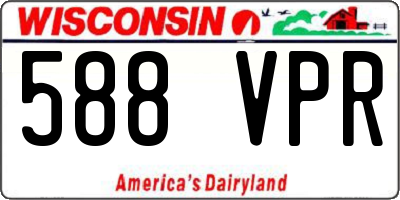 WI license plate 588VPR