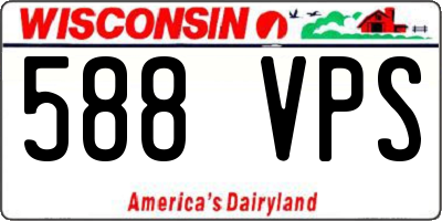 WI license plate 588VPS