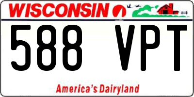 WI license plate 588VPT