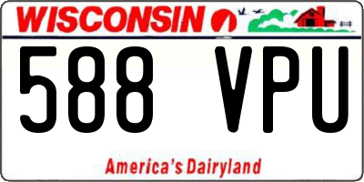 WI license plate 588VPU