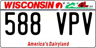 WI license plate 588VPV