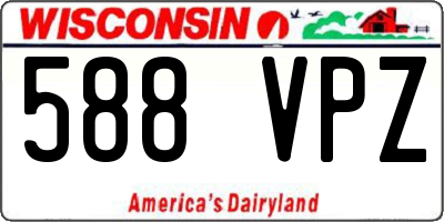 WI license plate 588VPZ