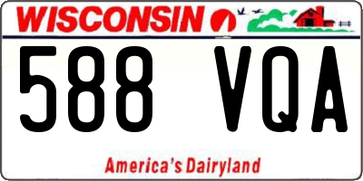WI license plate 588VQA