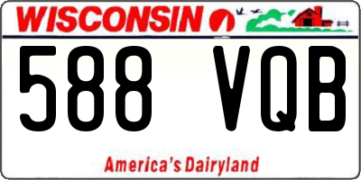 WI license plate 588VQB