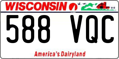 WI license plate 588VQC